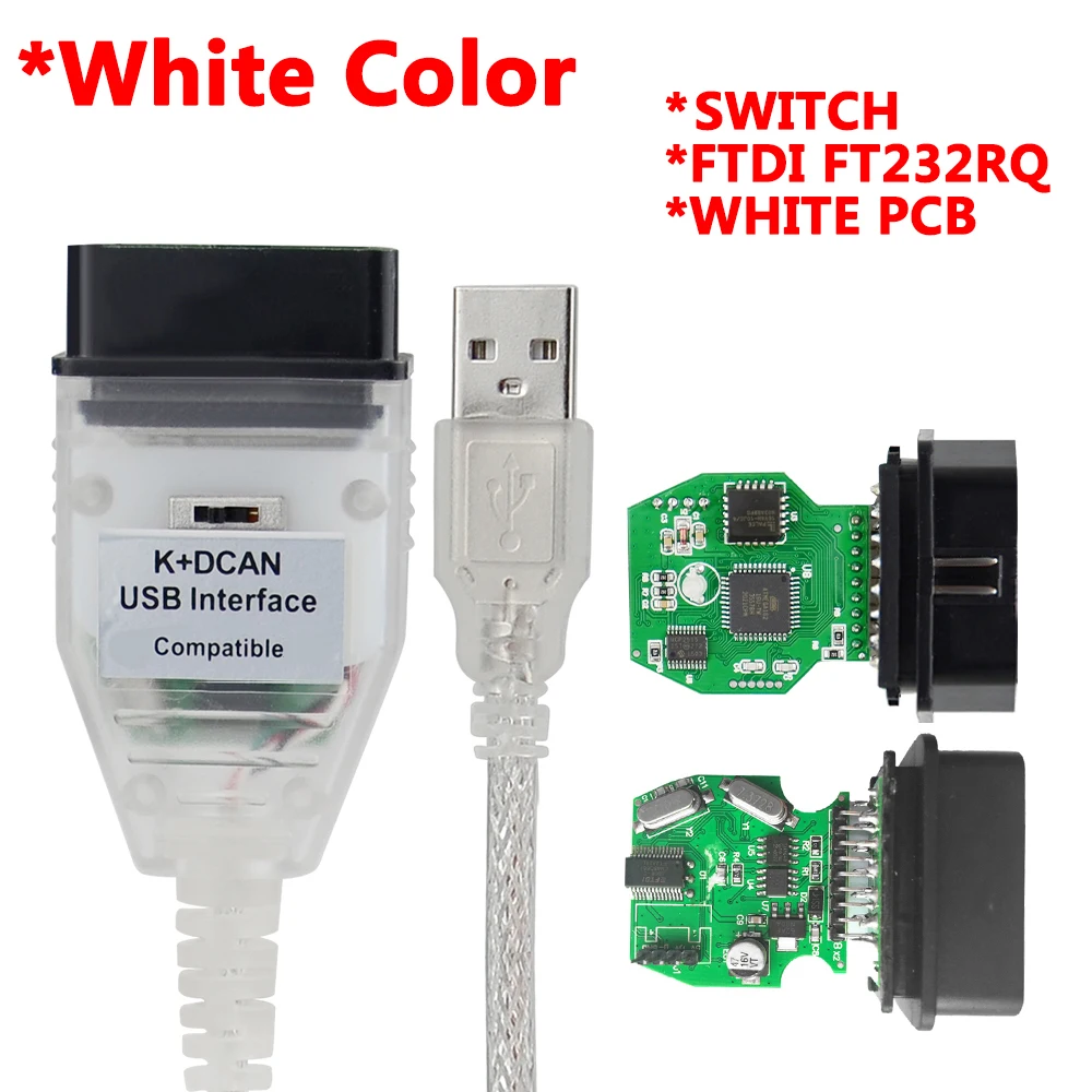 K+DCAN FTDI 9241A With Switch K DCAN OBD 2 OBD2 Interface OBDII Car Diagnostic Auto Tools K-line K line for inpa Cable