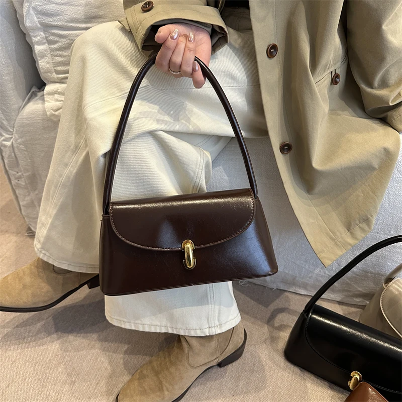 

Классический дизайн, сумки из искусственной кожи для женщин, трендовые дизайнерские сумки на одно плечо во французском стиле, женские сумки и кошельки с клапаном