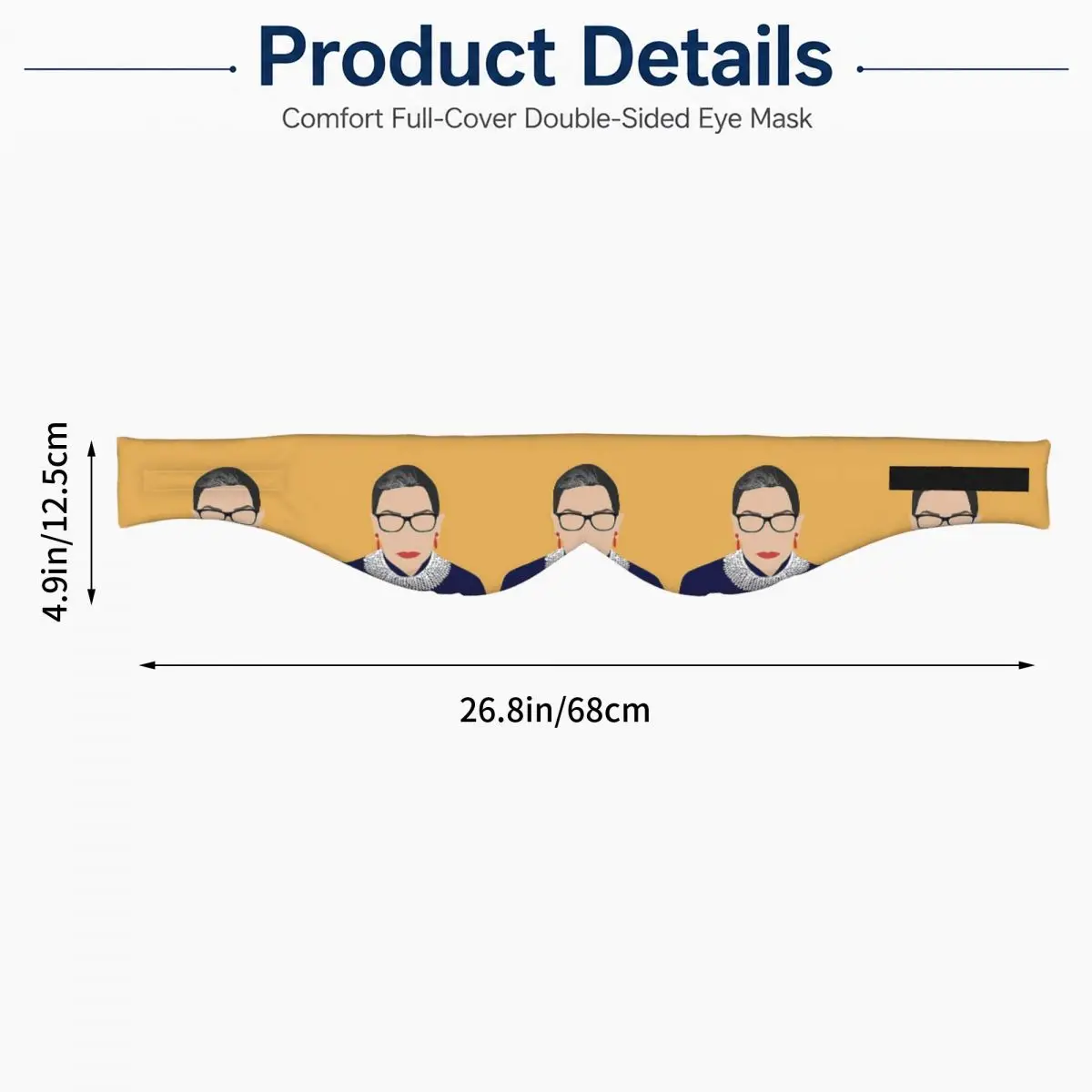 Ruth Bader Ginsburg sleep eye mask Light Blocking Portable Eye Cover for Girls Boys Home Sleeping Party Gift Eyeshade eyepatch view 2