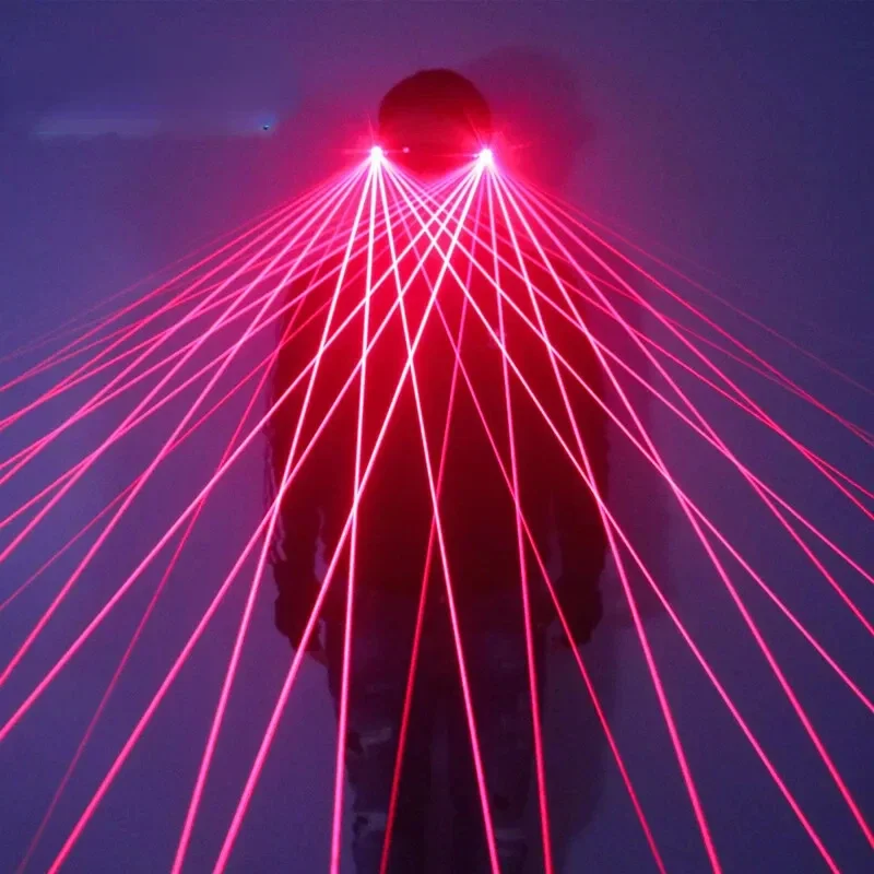 LED Laser Ray Glasses  Professional Rechargeable Performance Props for Stage Festival Rave Parties and DJ Shows Futuristic