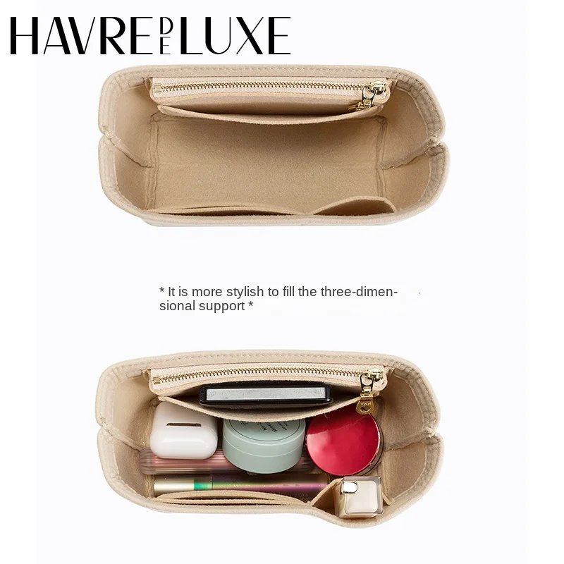 HAVREDELUXE Bag Organizer For Longchamp Mini Bag Purse Organizer Insert Layered Liner Energy Ultra-light Storage Bag