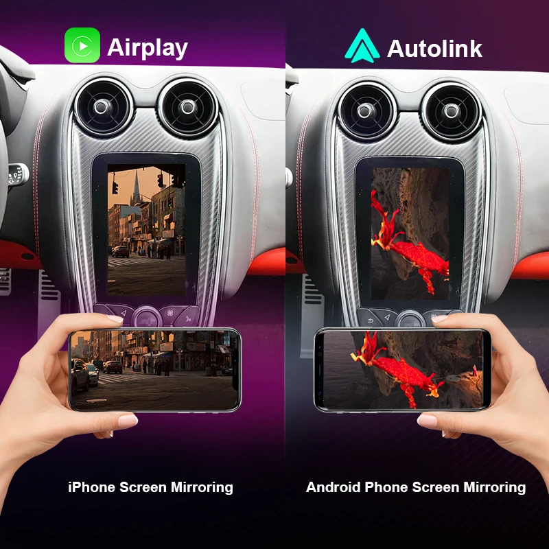 صندوق محول تلقائي CarPlay Android اللاسلكي متوافق مع وحدة تكامل CarPlay McLaren 12C 650S 570S 600LT 540C 675LT