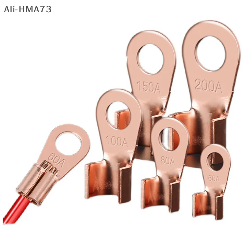 

Pure Crimp Cable Lug 10-400A Wire Terminal Battery Connector Auto Wiring Terminal M5/M6/M8/M10/M12 Durable Electrical Connectors