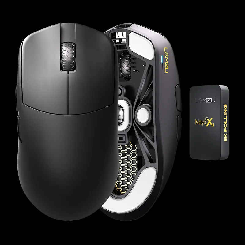 LAMZU MAYA X ゲーミングマウス (8K ドングル付属、Web ドライバー対応