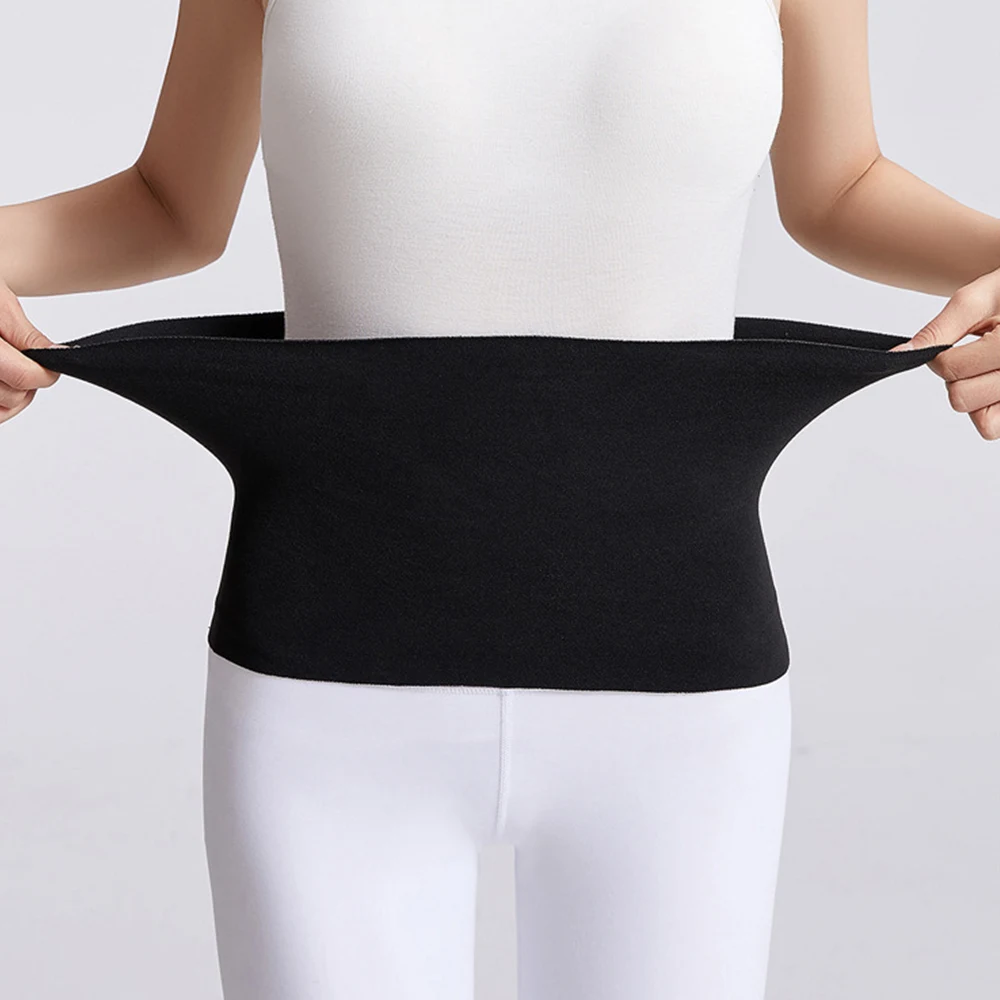 

Thicken Thermal Fleece Waist Protector Cummerbund Lumbar Support Belt Abdominal Stomach Protector Wrap Band Belly Protector