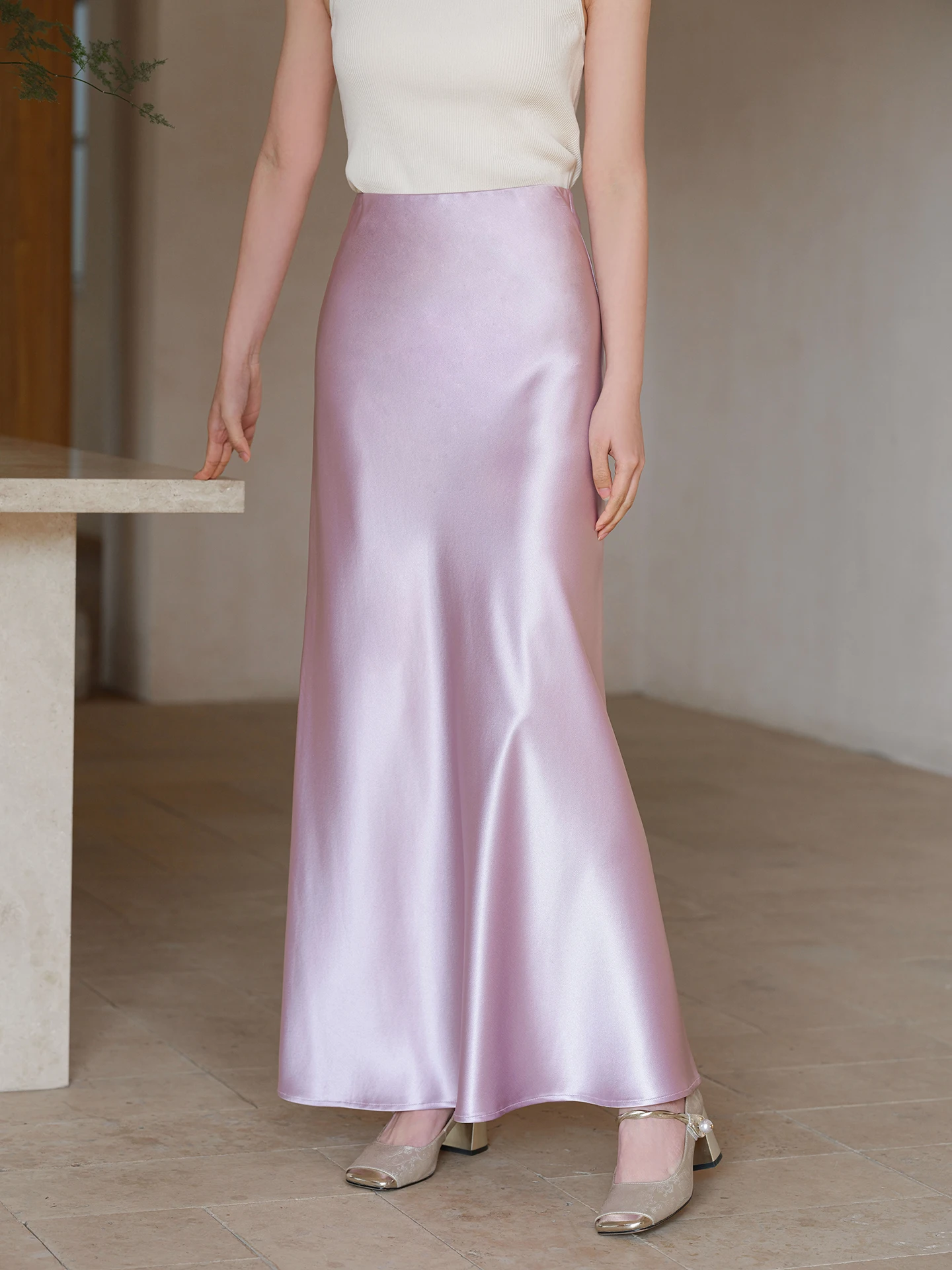 

Новая китайская атласная юбка с высокой талией и драпировкой, женская, весна 2026, длинная юбка-рыбий хвост, повседневная, для отдыха, в стиле Ханьфу