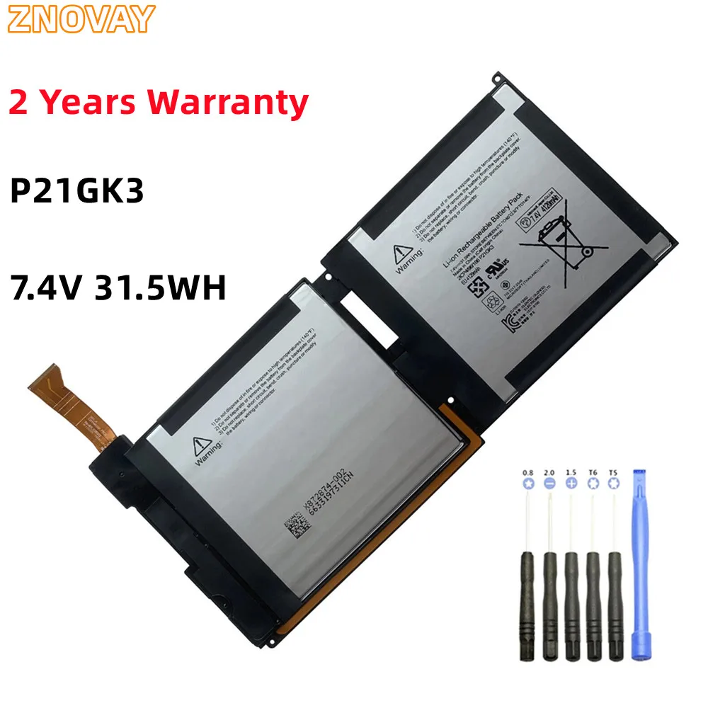 

ZNOVAY P21GK3 7.4V 4120mAh 31.5WH Laptop Battery For Microsoft Surface RT 1516 Tablet PC 21CP4/106/96