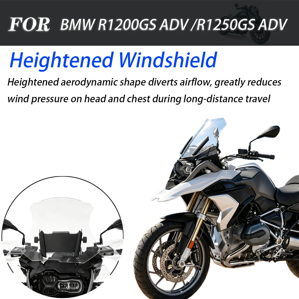 Para BMW R1200GS ADV R1250GS ADV Para-brisa Elevado Defletor de Vento Dianteiro Peças de Modificação para Motocicletas Parabrisas Paramani Borse