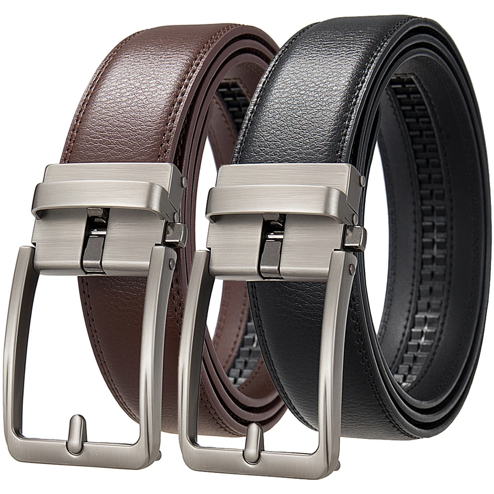 Genuine Leather Click Belts for Men Luxury Brand Designer Fashion Automatic Buckle Men's Jeans High Quality Waist Male Strap