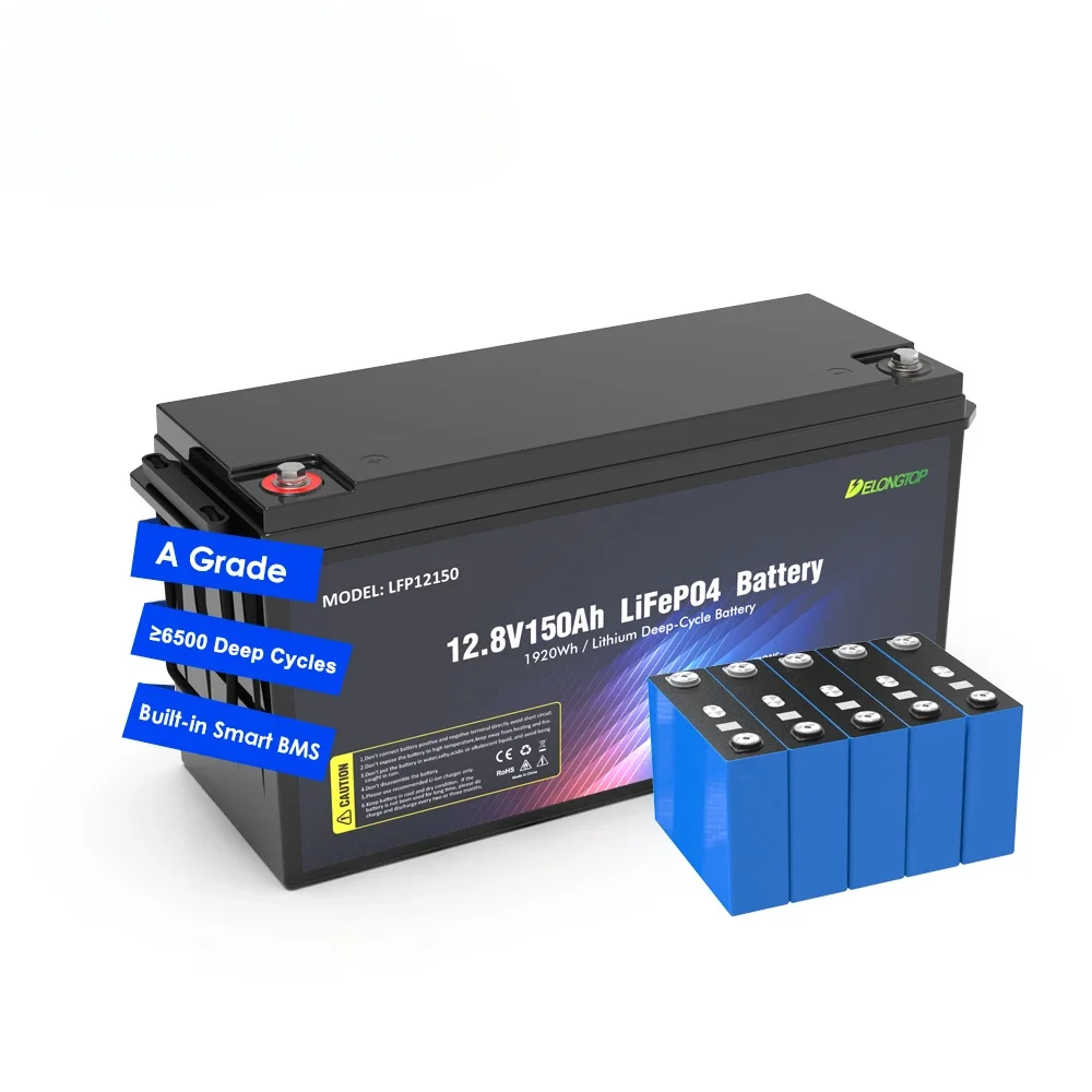 Portable Power Station 12V 150Ah LiFePO4 Lithium Iron Battery Energy Storage Battery For Solar RV Marine