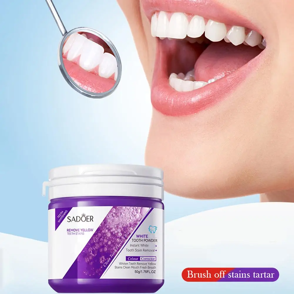 Teeth Whitening Powder Remove Plaque Stains Dental Hygiene Oral Fresh Tooth Care Products Breath Bad Calculus Cleaning T8Z2