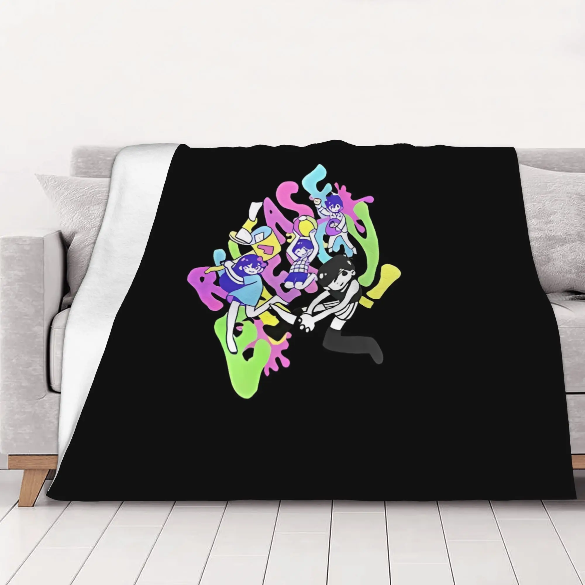 1PC home Cutecore Classic Omori Blanket Super Cosy Plush Home Living Room Sofa halloween