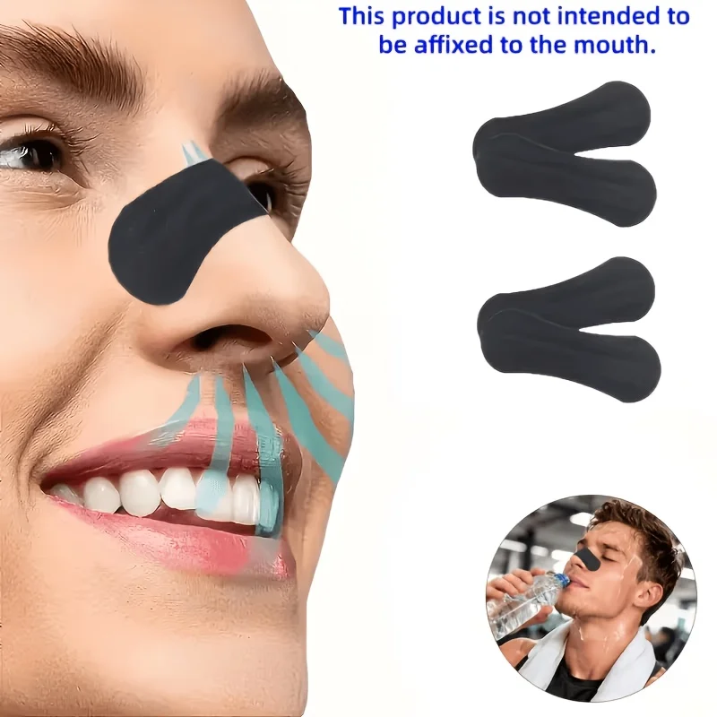 6pcs Black Sports Nose Patch-breathable Nose Patch, Suitable for Sports and Daily Activities, Easy to Wear and Remove