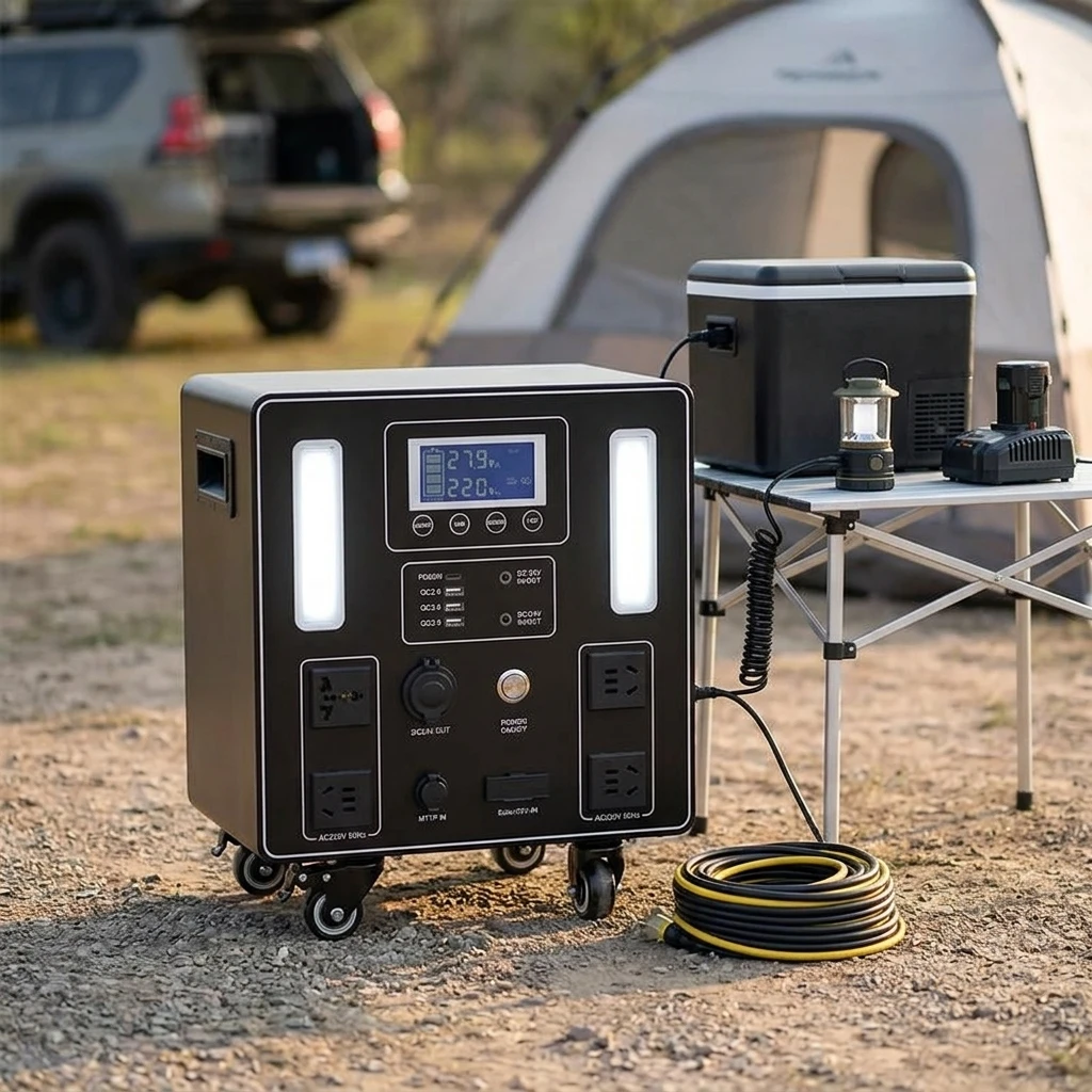3500W LiFePO4 Solar Generator Portable Power Station Pure Sine Wave Battery Backup Supply for Camping RV Outdoor Emergency