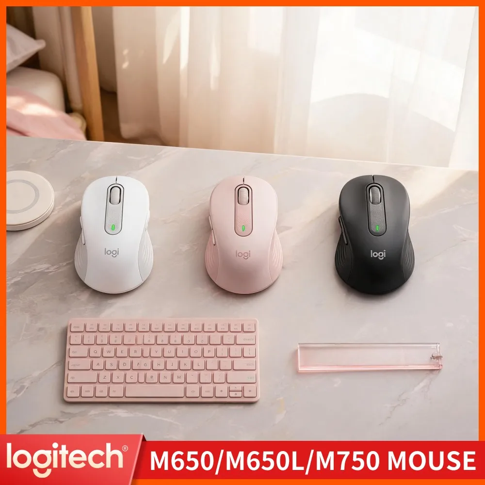 Logitech M650 Wireless Ergonomic Mouse Noise Reduction Click High Accuracy Optical Sensor Dual Mode Connect For Laptop Desktop