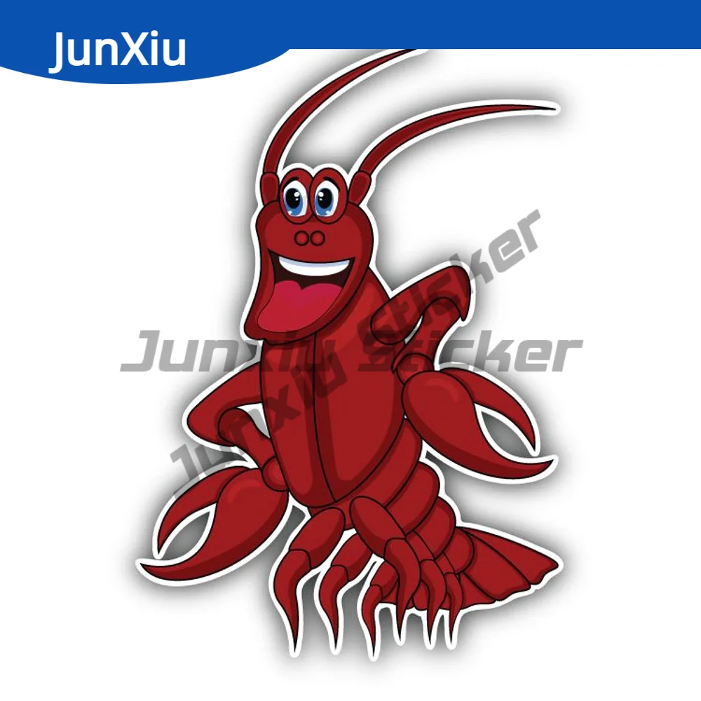 

Cartoon Lobster Anti Scratch Exterior Decor Sticker For Suv Window Bumper Truck Pickup Lightstick Stickers Rv Bottle Decals Wate