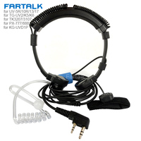 Telescopic Throat Mic Headset for BAOFENG BF-888s UV-5R 10R 13 17 20 UV-B6 GT-3 PUXING PX-777 QUANSHENG TG-UV2 TYT Walkie Talkie