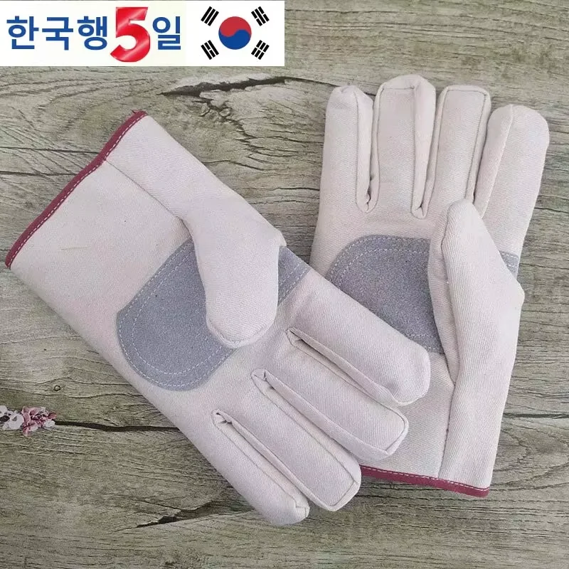 Canvas Gloves Wear-resistant Welder Maintenance Canvas Gloves Double Thickened Protective Labor Protection GlovesCanvas Gloves