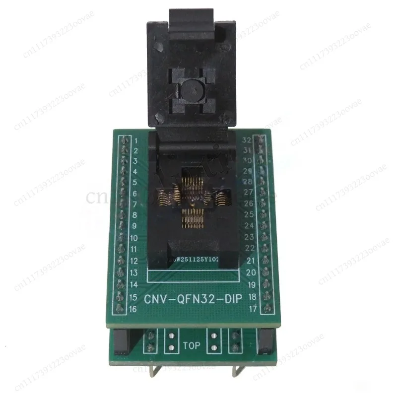 QFN32 to DIP Programming Adapter, 0.5mm Pitch, 5×5mm Burn-in Socket, QFN5X5-32L Compatible