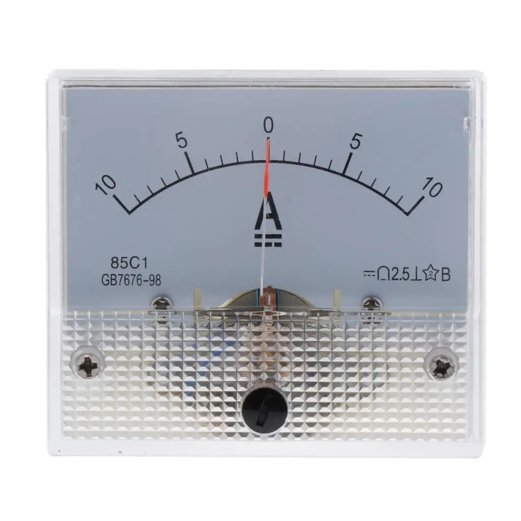 Rectangle DC Analog Amp Meter Current Field Ammeter 85C1 Durable