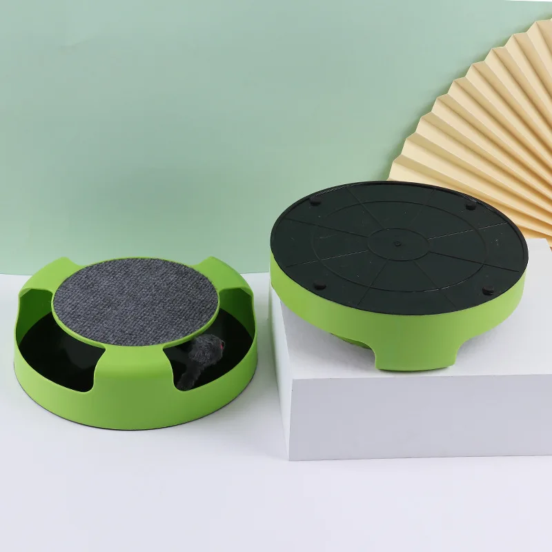 

Pet Supplies Interactive Rotating Cat and Mouse Toys Grinding Claws Cat Turntable Self-hi Cats Toys Pet Supplies
