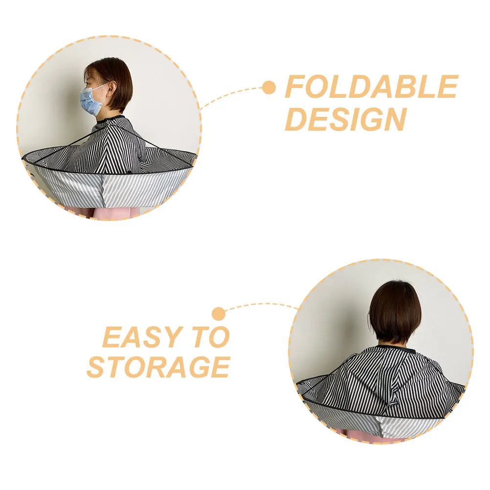 

Hair Cut Cape For Adults Foldable Haircut Apron With Hair Catcher Groove Soft Salon Hairdressing Accessories Capes
