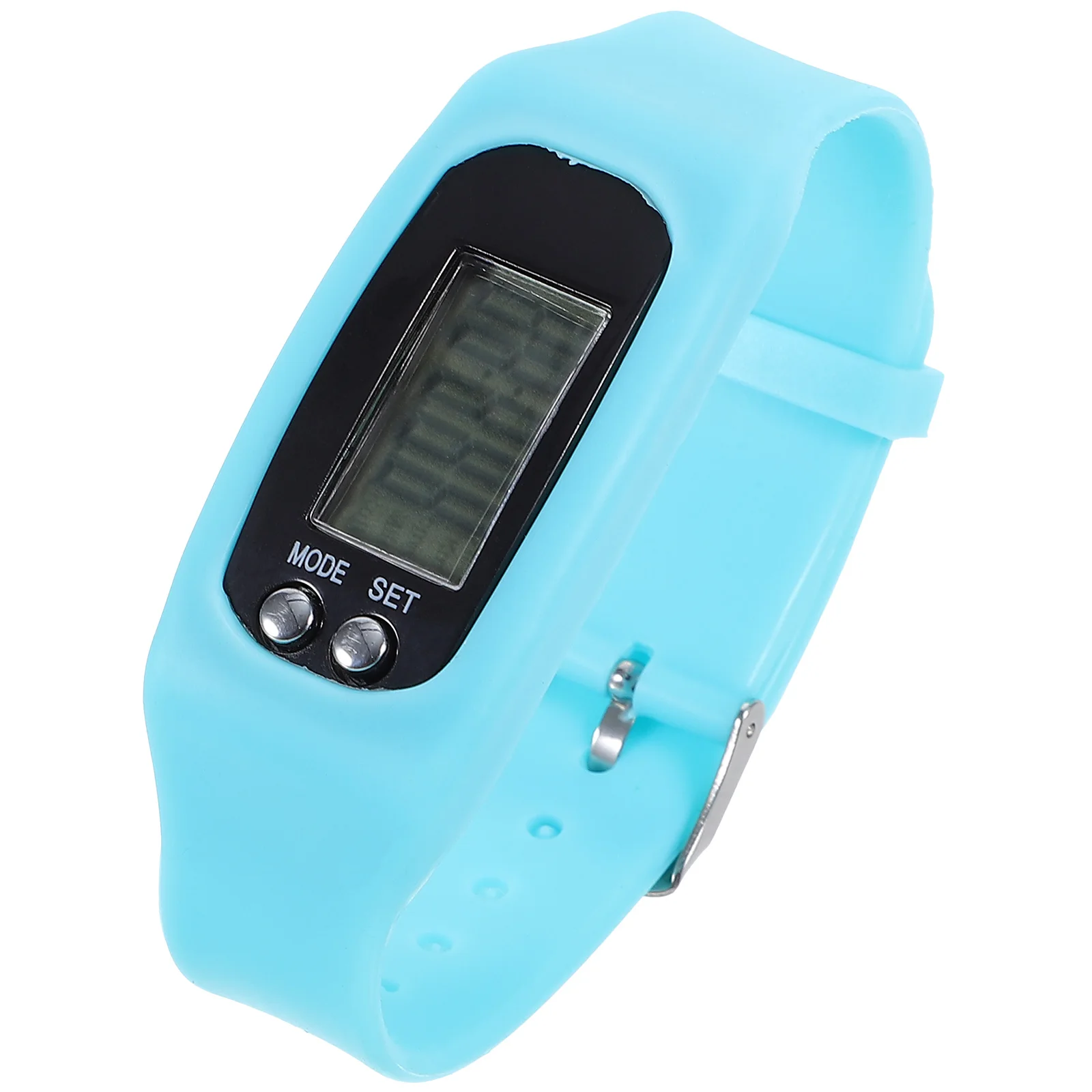 歩数計ウォッチステップカウンターリストバンドシリカゲルブルーフィットネストラッカーウォーキングランニング用多機能ポケットウォッチ