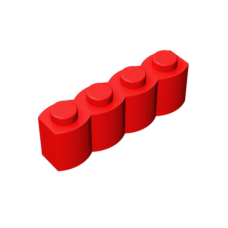 10pcs MOC Parts 30137 Brick Modified 1 x 4 with Log Profile Palisade Compatible Building Block Particle DIY Kid Brain Toy Gift