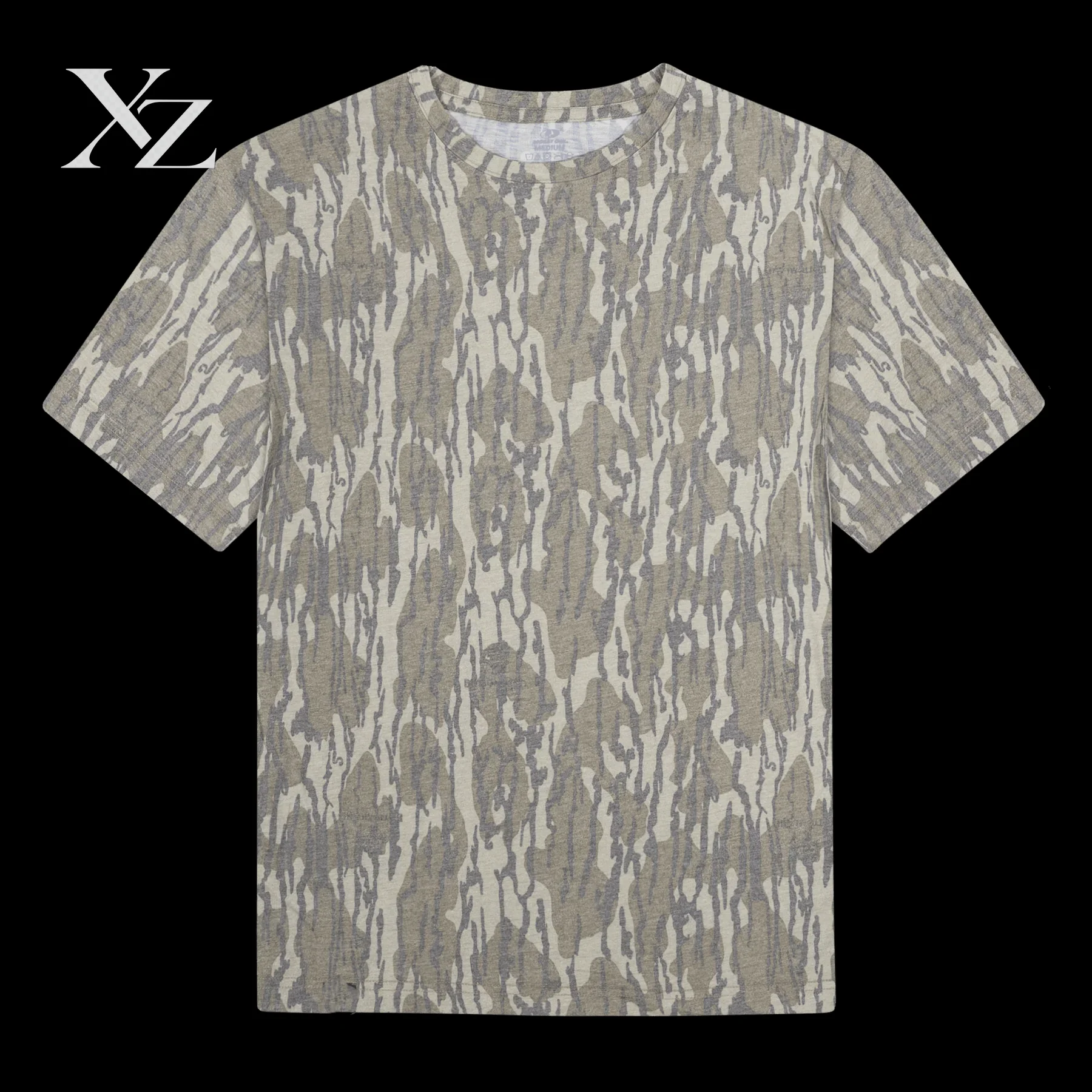 High Quality Mossy Oak Bottomland Print Men's 3D Camouflage T-Shirt Short Sleeve Outdoor Training Hunting Top Summer Fashion