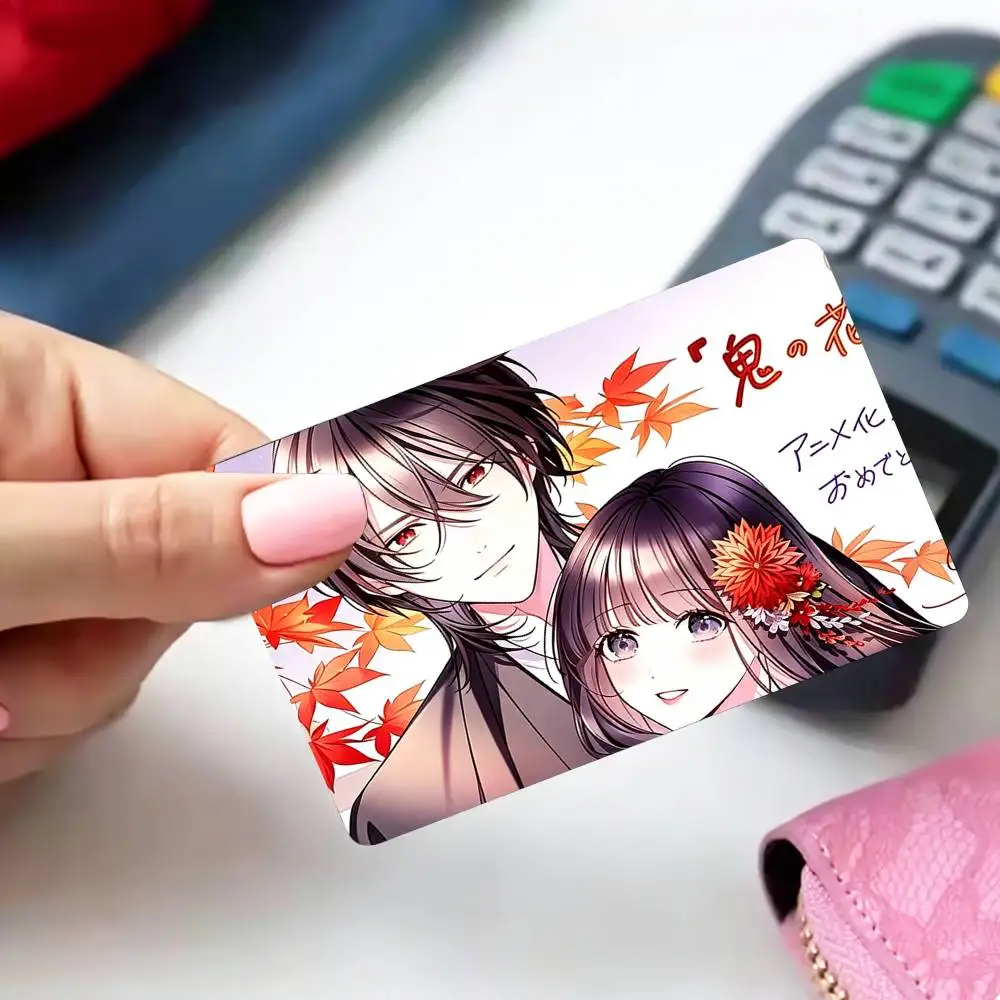 Japanese Fantasy Oni no H-Hanayome   4pcs 1Set Card Stickers Small Waterproof Chip 4PCS Card Sticker Anti-Scratch