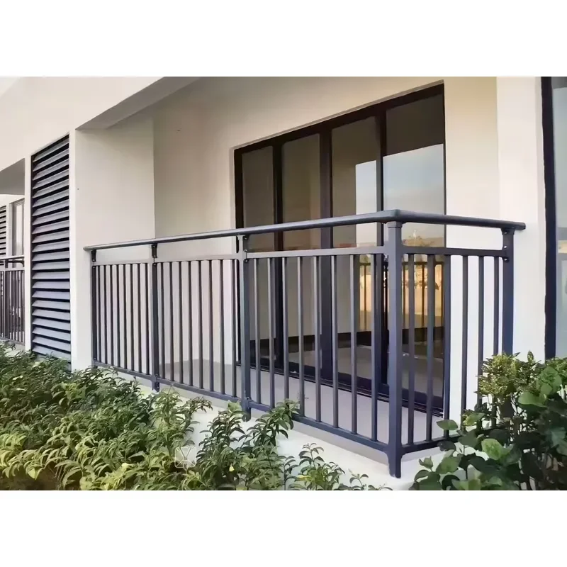 DIY 6 Feet Iron Security Fence with Heat Treated Deck Pickets Railing Eco-Friendly for Balcony and Bridge Guardrails