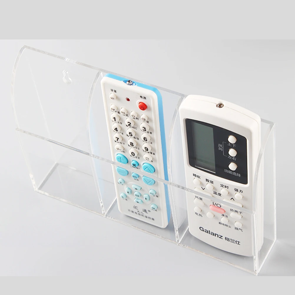 

Premium Acrylic Remote Holder Organizer For Air Conditioner Waterproof Storage Case 21X4X14Cm Adhesive Screws Included Media