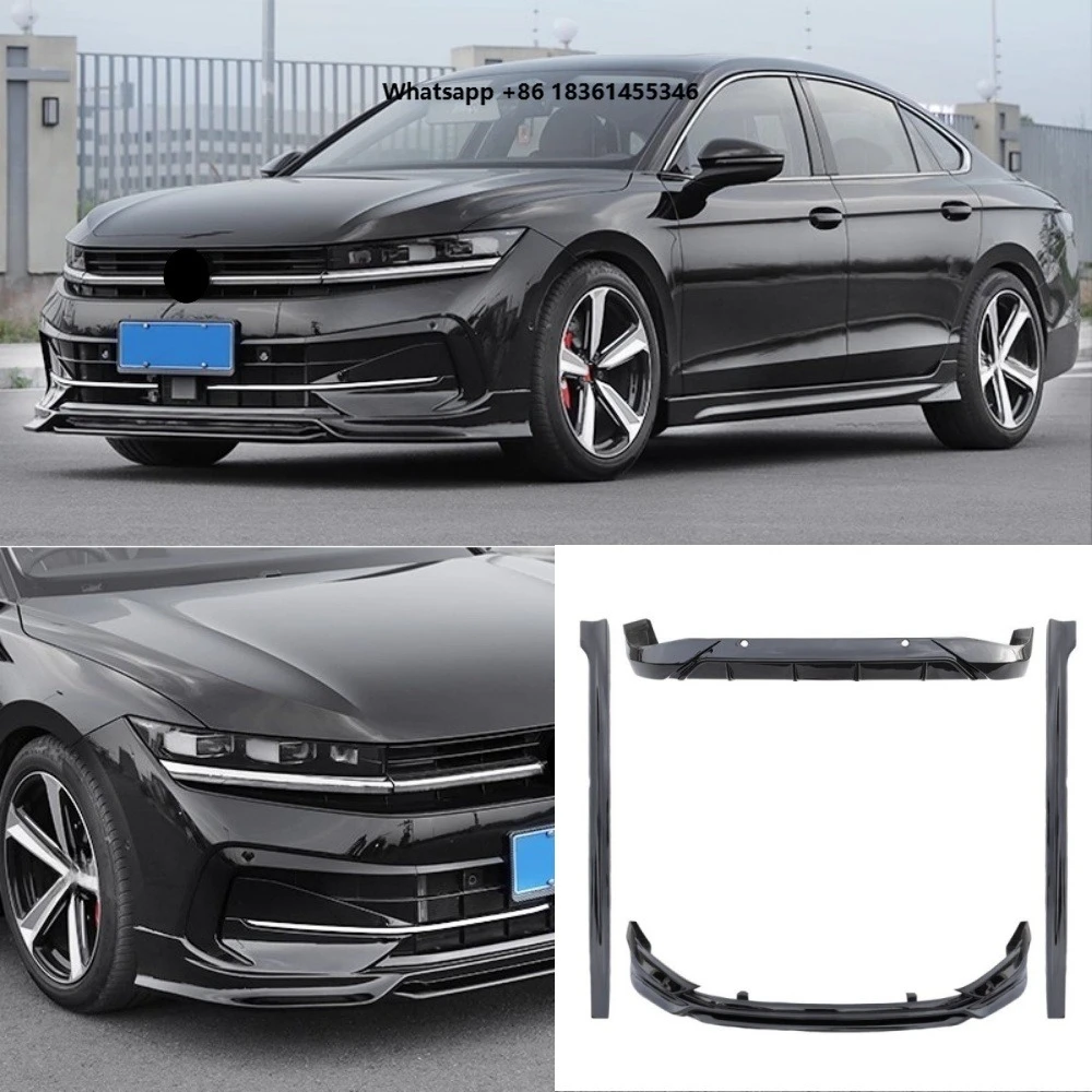 For vw Passat b9 modified Sport style Surround Front lip Rear lip Side skirt Car Accessories Body kit