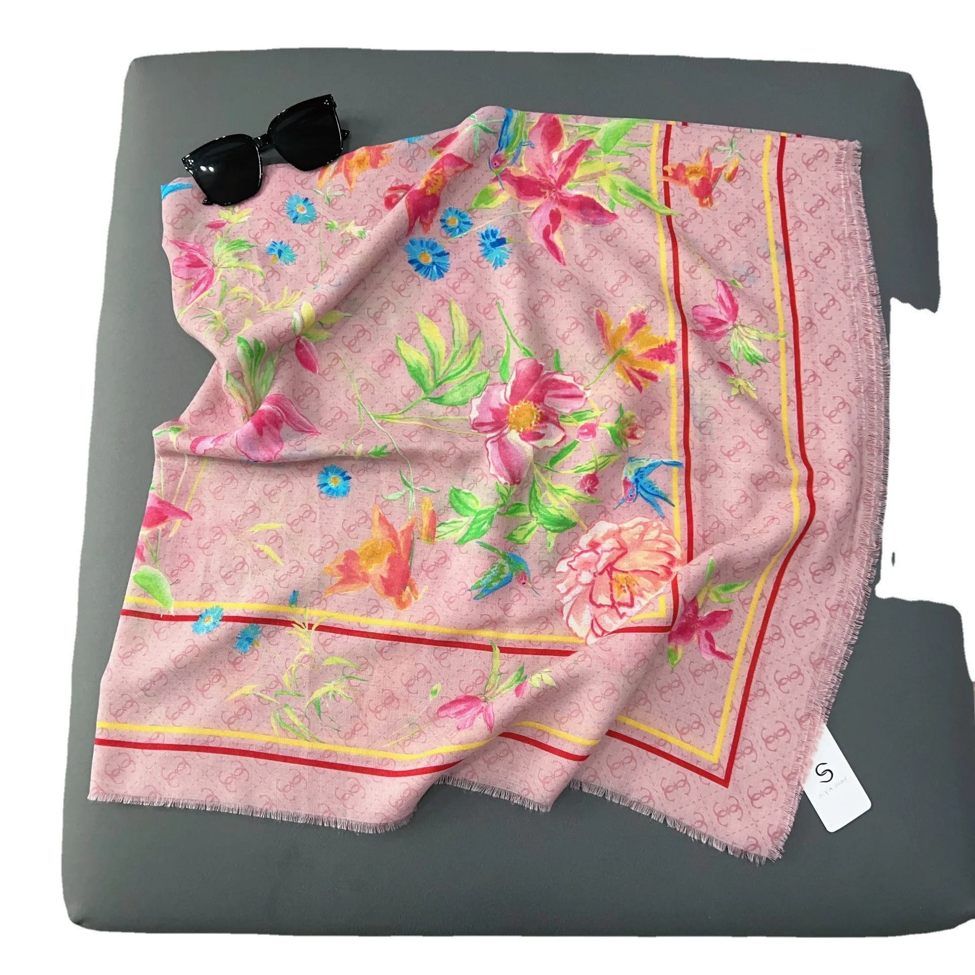 2024 New Winter Tassels Scarf Big Cashmere Scarves Women Wraps Luxury Print Keep Warm Cape Stole Blanket 130 classic print