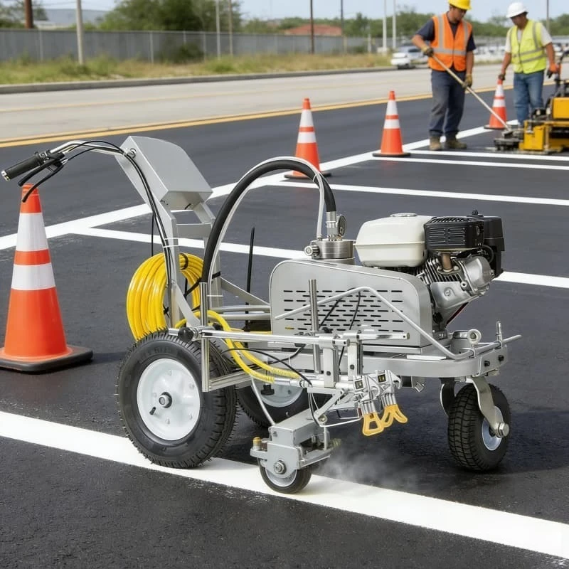 

Ручная машина для нанесения дорожной разметки холодной краской, безвоздушный маркировочный аппарат для дорожных линий, настраиваемый для разметки дорожных полос