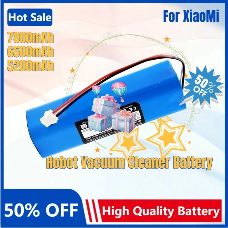 

Rechargeable Battery for Robot Vacuum Cleaner XiaoMi Roidmi Eve Plus Lydsto R1 Viomi S9 Battery Pack 7800mAh/6500mAh/5200mAh