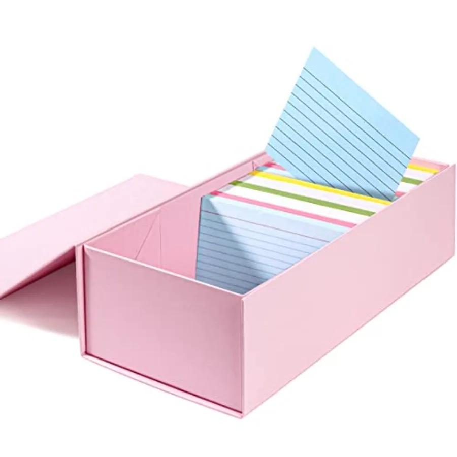 

3x5 Index Card Holder Card File Box Organizer, Hold 1200 3x5-Inch Flash Cards- 1 Pack