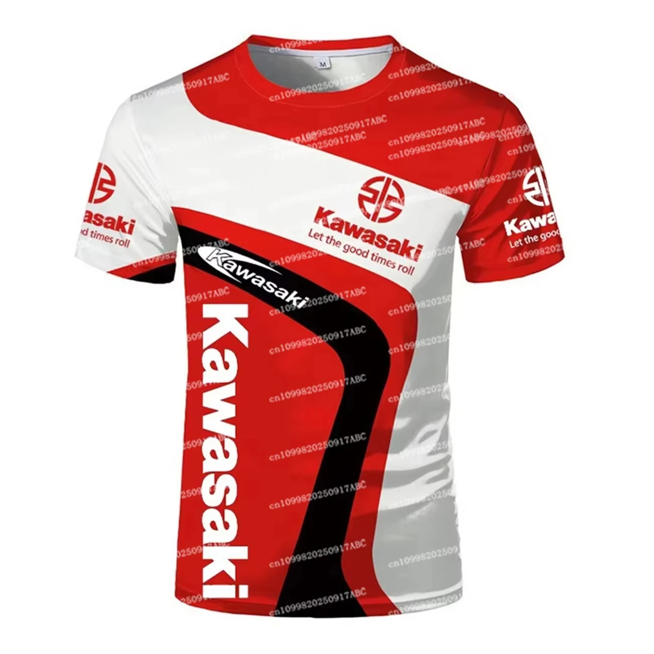 (كاواساكي) الصيف الرجال التي شيرت كاواساكي دراجة نارية سباق ثلاثية الأبعاد طباعة المرأة تي شيرت Y2K التجفيف السريع الرجال الملابس ملابس رياضية فضفاضة #5