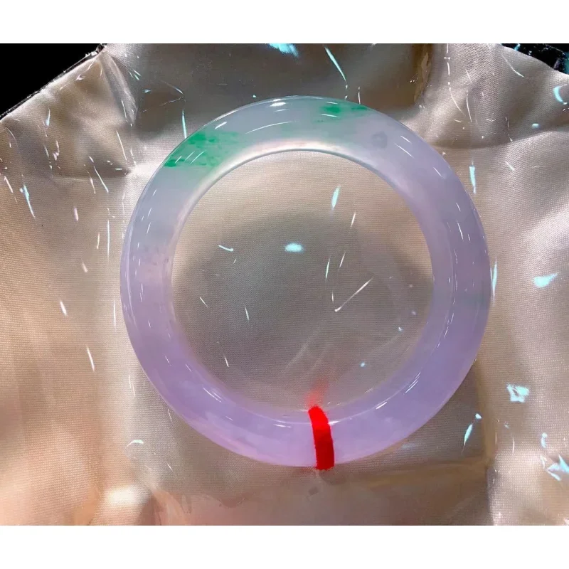 

Send Certificate 100% Grade A Jadeite Myanmar Purple Jade Round Bangle Women Fine Healing Jewelry Burma Certified Jades Bangles