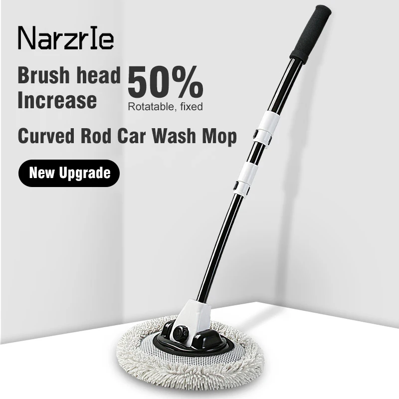 

2023 New 15 Degree Bend Car Cleaning Brush Car Wash Brush Chenille Broom Telescoping Long Handle Cleaning Mop Cleaning Tools