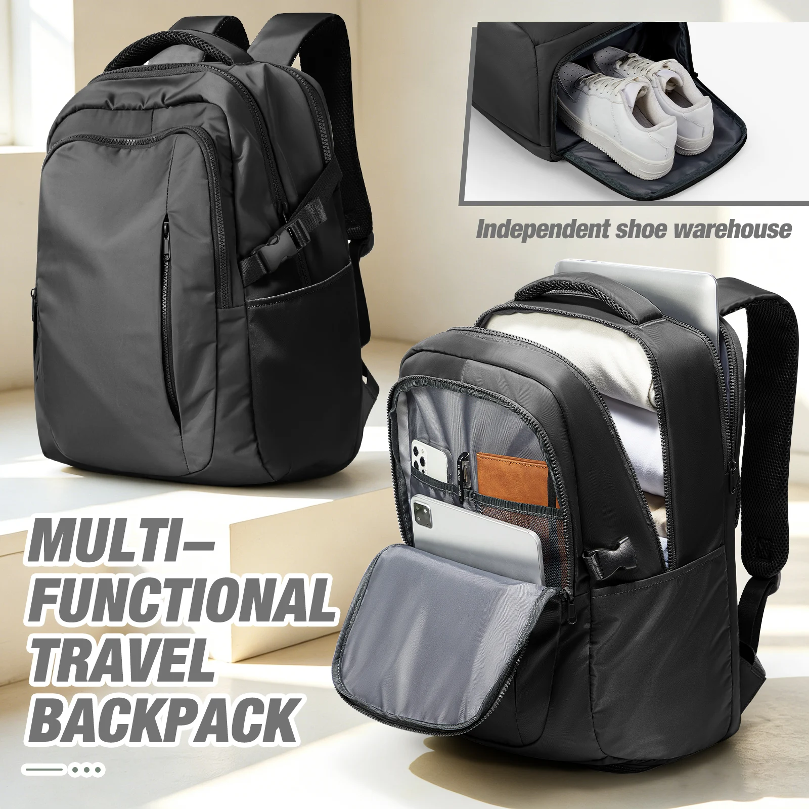 Laptop Backpack Travel Backpack Hand Luggage Aircraft Business Backpack Cabin Genuine Luggage Shoulder Computer School Backpacks