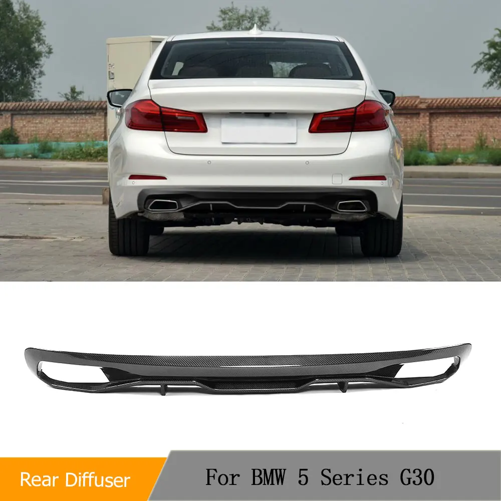 

Carbon/FRP Rear Bumper Diffuser Spoiler Lip for BMW 5 Series G30 Standard Sedan 4 Door 530i 540i 2017-18 Dual Exhaust One Outlet
