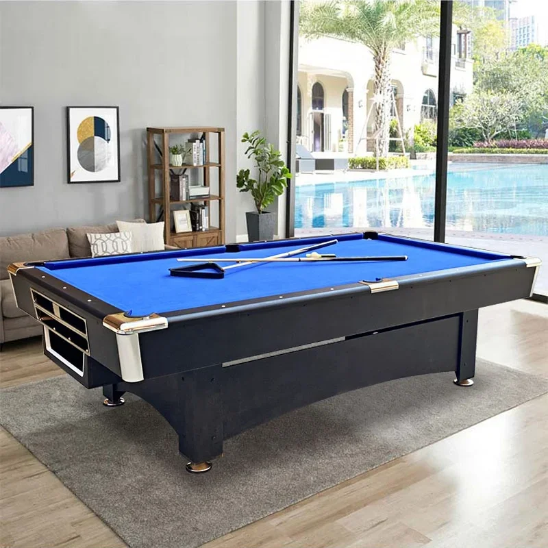 2024 New Wholesale price  8FT MDF  Billiard Table with Auto ball returnPocket  For Indoor Family Club Games