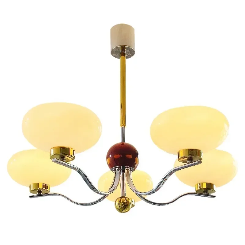 

Светильник в средневековом стиле, кремовый, ветроустойчивый, для гостиной, люстра цвета хурмы, роскошный, ретро, для спальни, для столовой