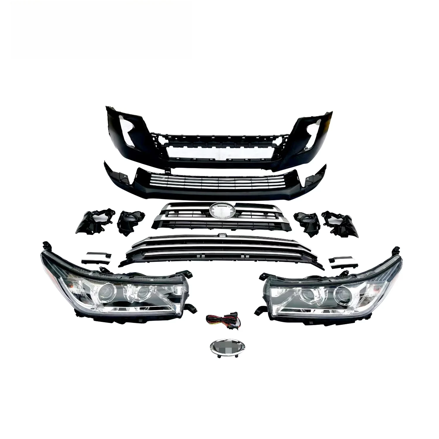 

For Highlander2015-2017 Old Style Change to New Style 2018 High Guality Front Body Kit Bumper Face