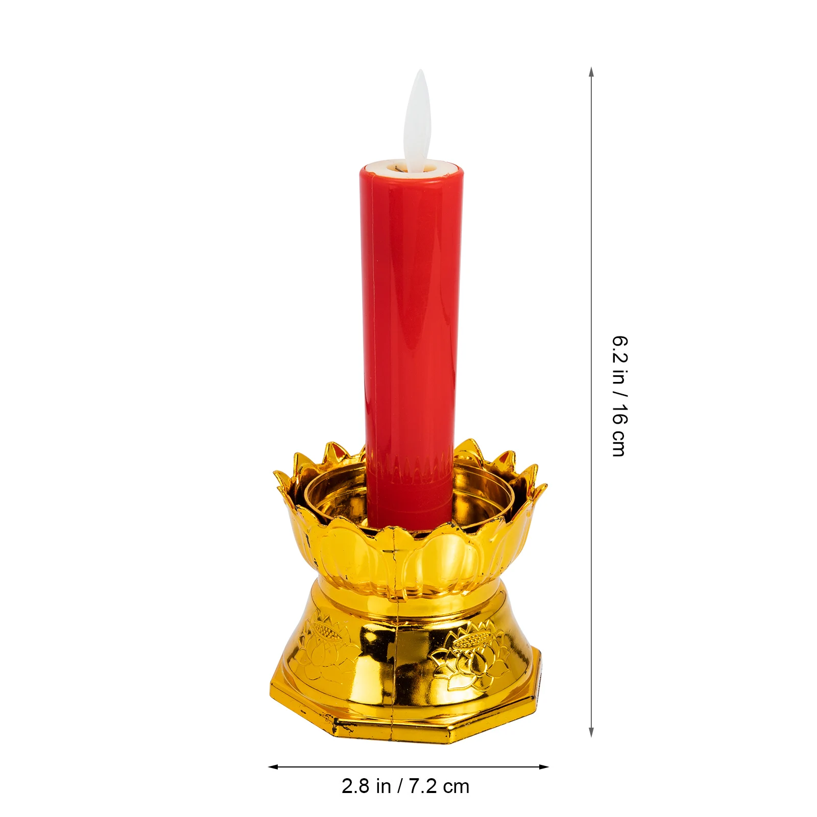 2Pcs LED Electronic Lights Smooth Safe Plastic Material for Home Decoration Buddha Lamp Lotus Light Fake Lamp