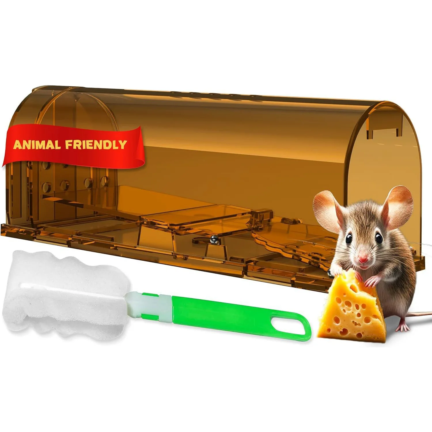 

Household mousetrap Automatic pedal type live mouse cage Transparent plastic mouse cage mouse