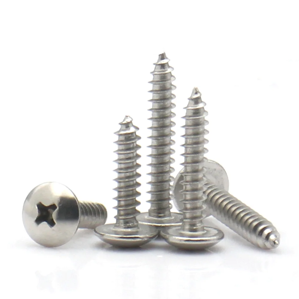 20/55 stks M3 M4 M5 M6 304 Rvs Phillips Verzonken Truss Hoofd zelftappende Cross Paddestoel Hoofd Hout Schroeven lengte: 6-40mm