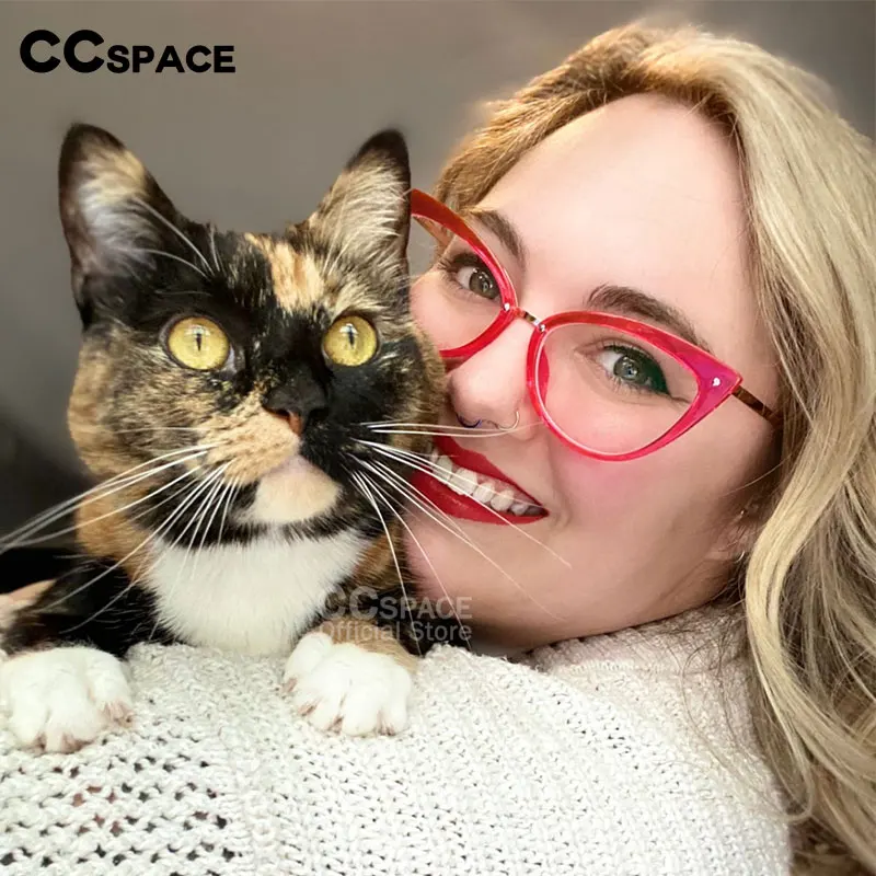 51102 Fashion Women Cat Eye Anti Blue Light Optical Glasses Frames Brand Designer Transparent Computer Eyeglasses