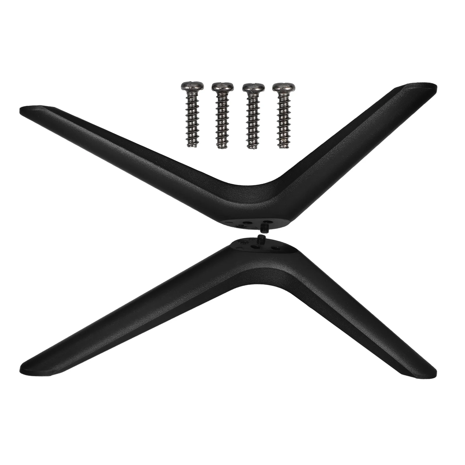 

1 Pair Universal Stand Base Legs Double Hole Plastic Feet Adjustable Replacement For Tabletop Tvs Stable Support Easy